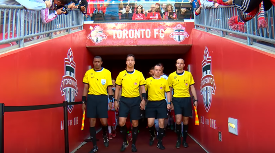 Micheal Barwegen, far right, at the Canadian Championship