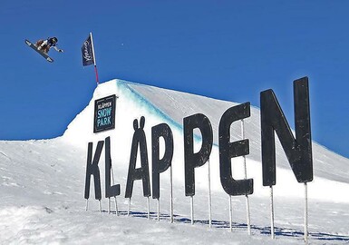 Sommer Gendron catches some air at the world junior snowboarding champion in Sweden.