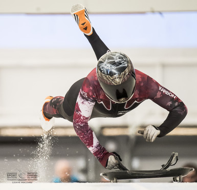 Canadian Olympic skeleton racer Elisabeth Vathje. Photo courtesy Canadian Olympic Committee.